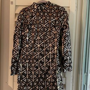 Lulus sequin large mini dress nwt